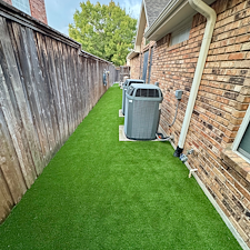 Pet-Friendly-Artificial-Turf-Installation-Around-Pool-and-Side-Yard-in-Plano-TX 2